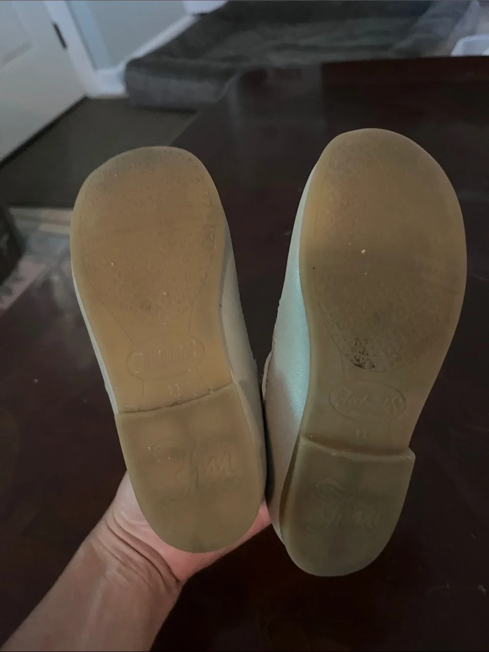 Girls Beige Mary Jane Kids Shoes with Strap